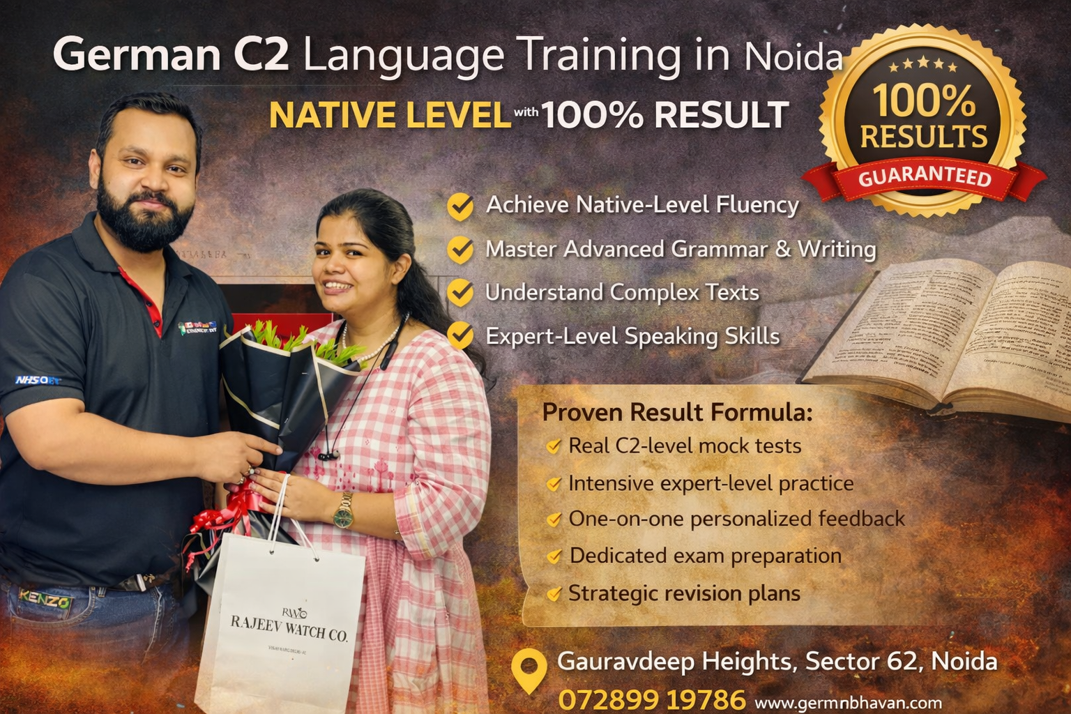 German C2 Language Training in Noida – Native Level with 100% Result